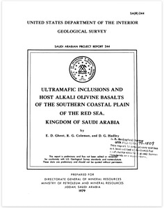 Ultramafic inclusions and host alkali olivine basalts of the sourthern coastal plain of the Red Sea, Saudi Arabia